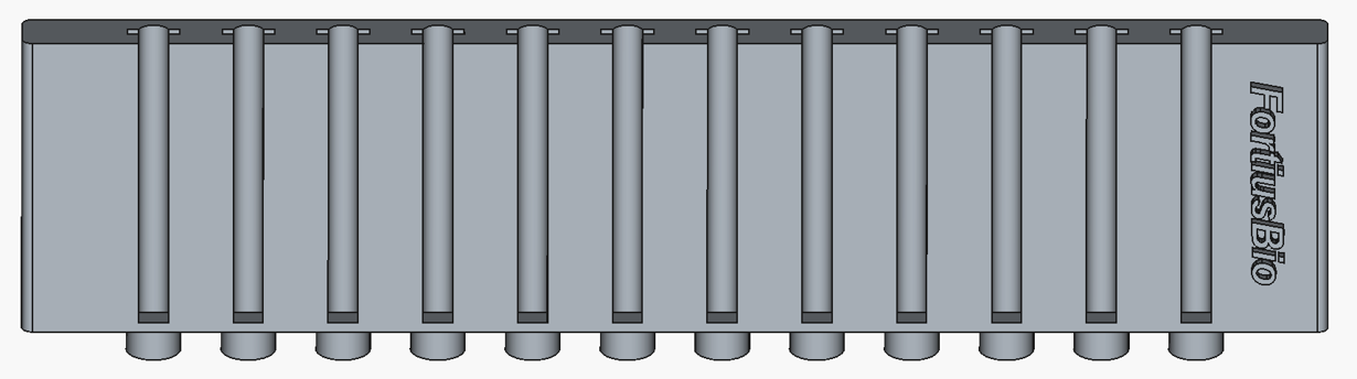 Lateral Flow Assay Strip Holder, 12-Position LFA Strip Rack, 96-Well Plate Compatible